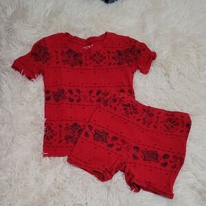 Joe Fresh, Size 5, Boy's,Red Kids Pajamas Set, Cotton